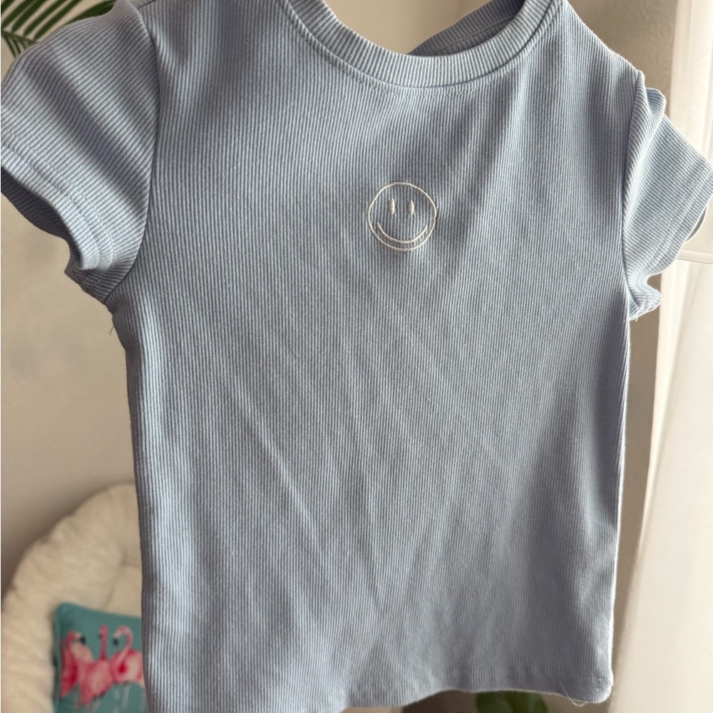 art class Light Blue Kids Tee with Smiley